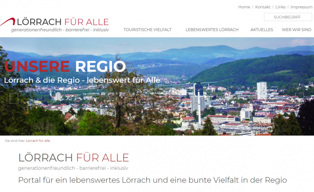 Lörrach für alle / Informationen über die Zugänglichkeit und Barrierefreiheit von Geschäften, Arztpraxen, Kultureinrichtungen, Gastronomiebetreiben etc. in Lörrach und Umgebung